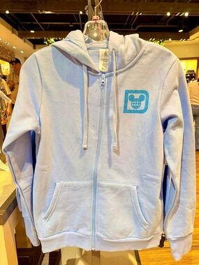 Women’s Disney Lite Blue Donald Duck Bling Zip Up Hoodie - NWT
